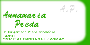 annamaria preda business card